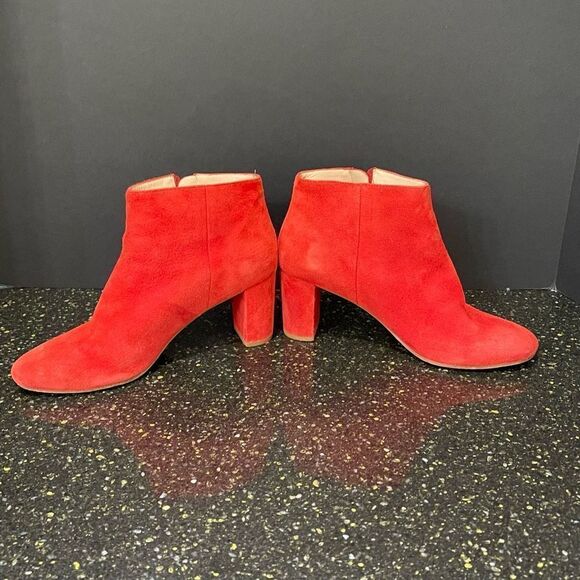 Loeffer Randall Greer Suede Ankle Boot | Rare Red - Picture 5 of 7